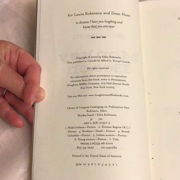 ⛱️2/$5⛱️ Sale! Monkey Beach , a novel, paperback, educational reading - Picture 4 of 5